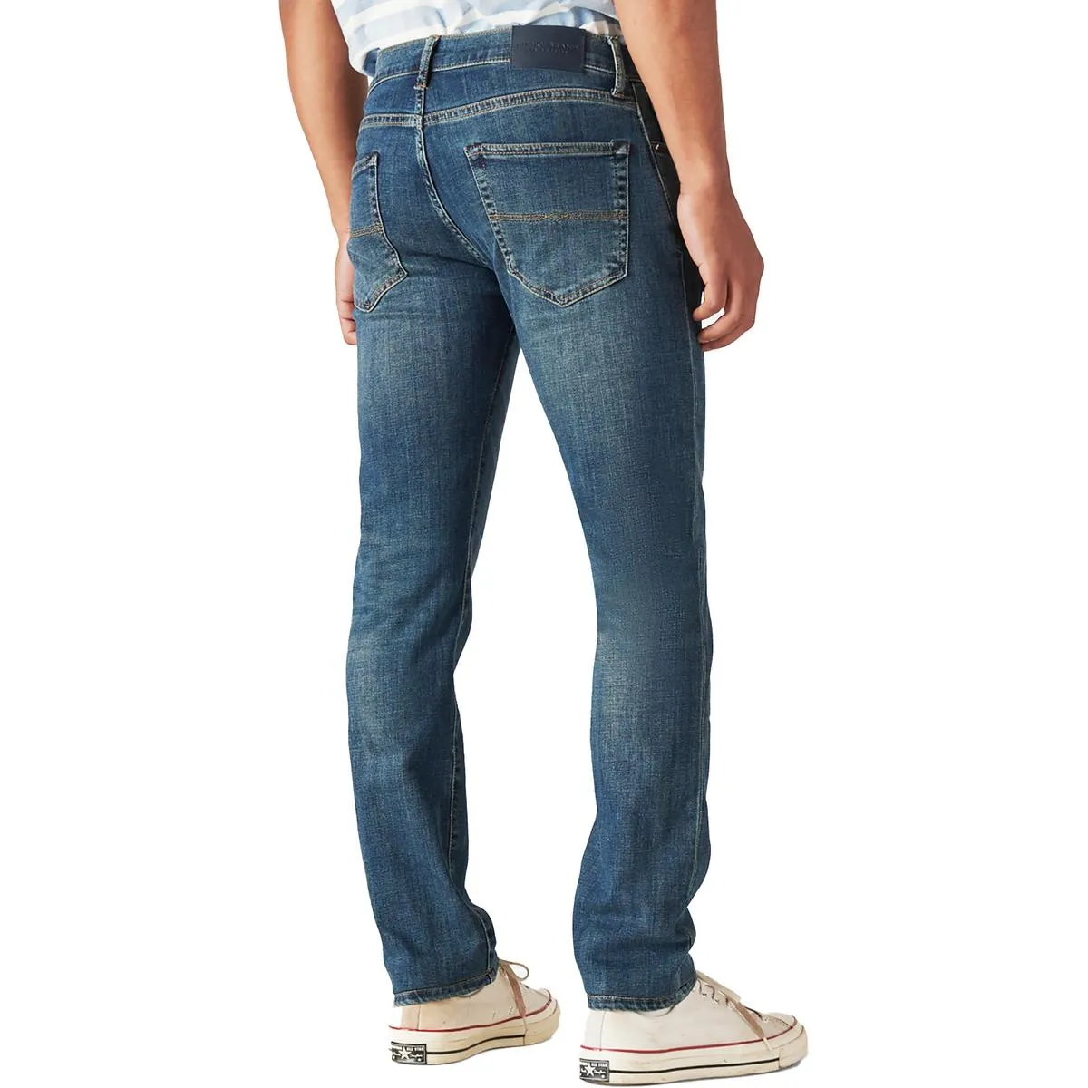 110 Mens Faded Cotton Stretch Slim Jeans