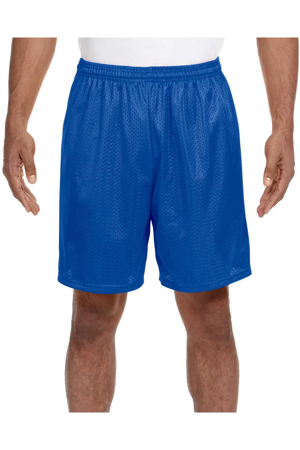 A4 Mens Moisture Wicking Mesh Shorts - Royal Blue