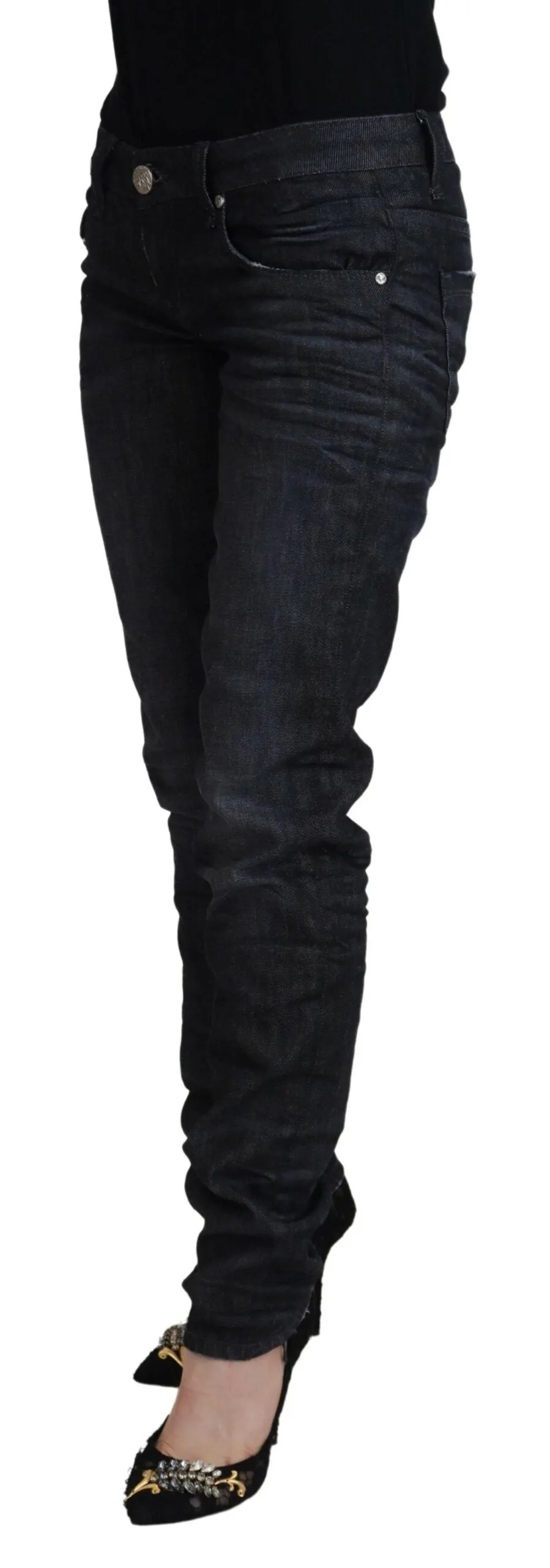 Acht  Cotton Low Waist Slim Fit Women Casual blue Women's Jeans