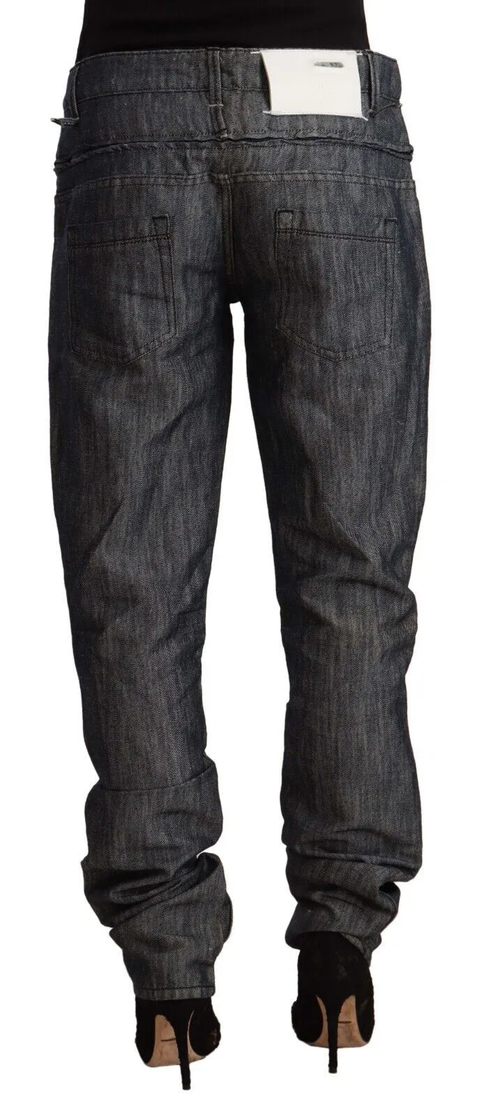 Acht  Ramie Mid Wide Waist Straight blue Women's Jeans