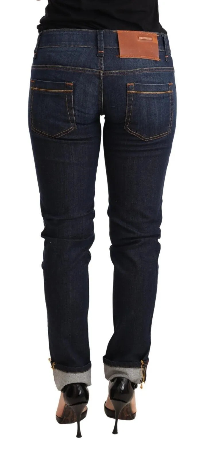 Acht  Washed Cotton Low Waist Skinny  Women Trouser Women's Jeans