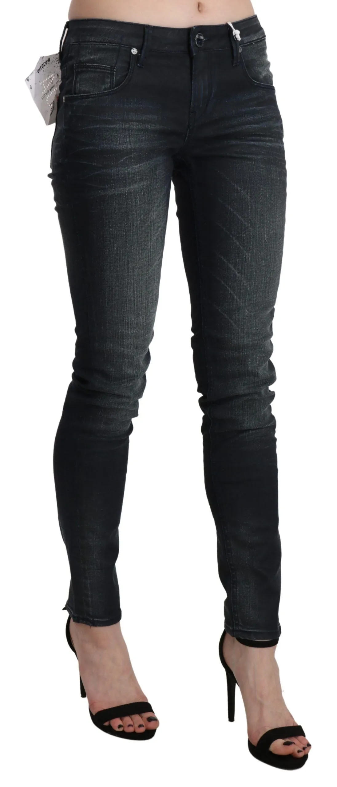 Acht  Washed Low Waist Skinny blue Women's Trouser