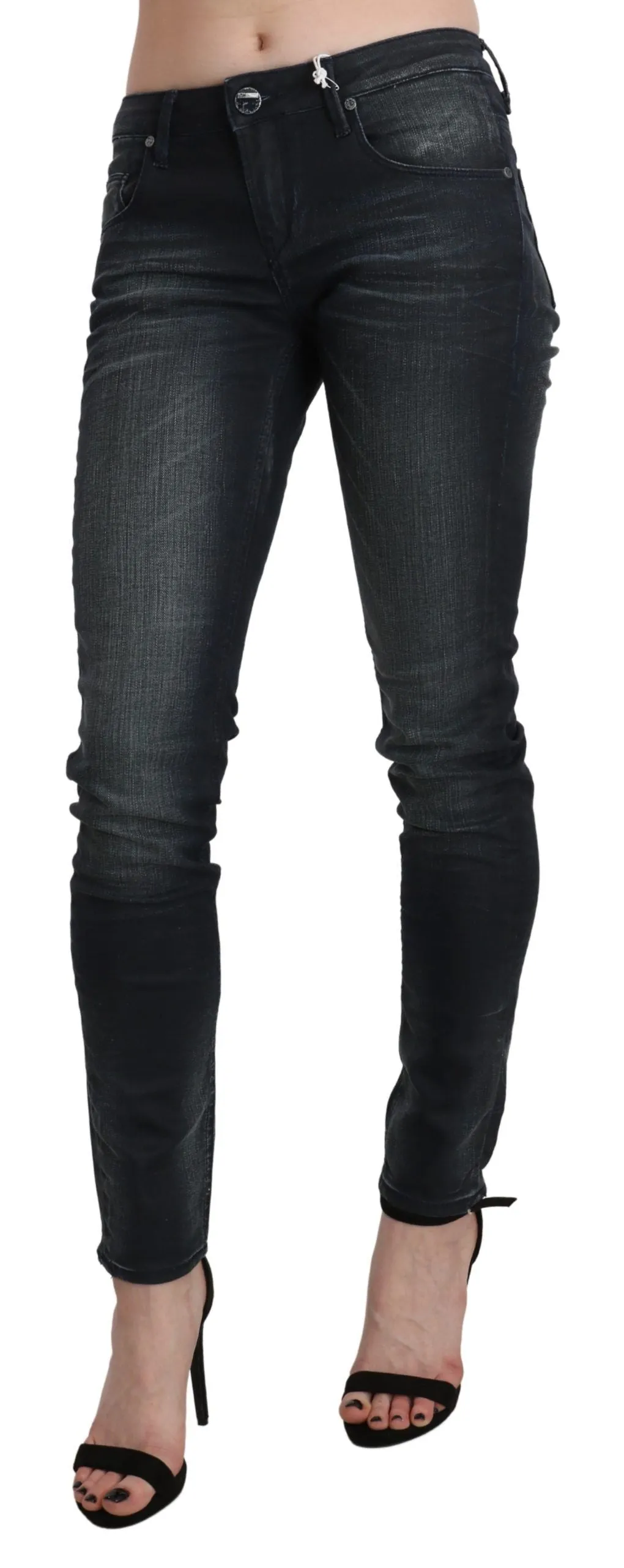 Acht  Washed Low Waist Skinny blue Women's Trouser
