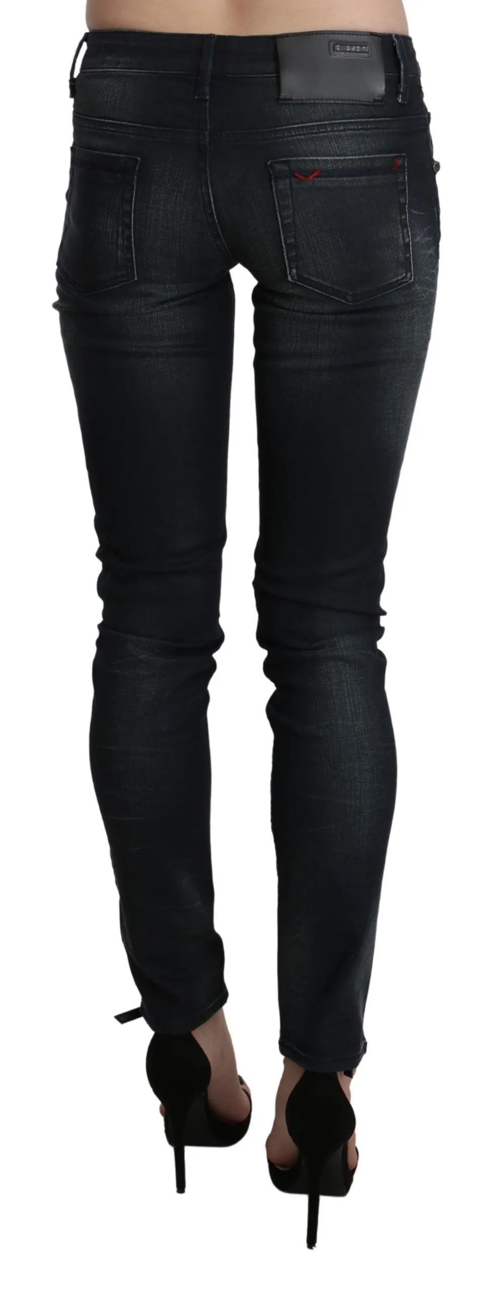 Acht  Washed Low Waist Skinny blue Women's Trouser