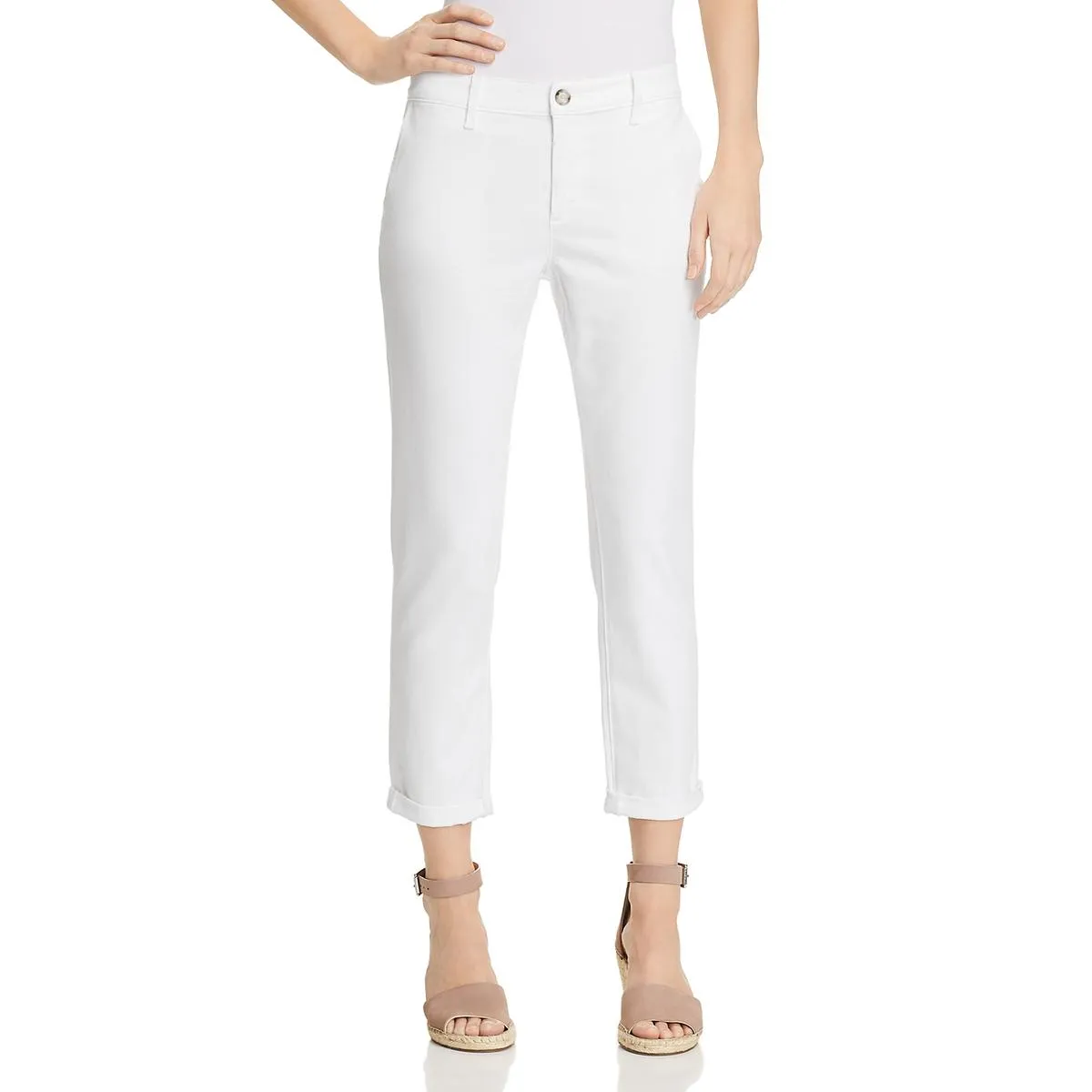Adriano Goldschmied Womens Caden Solid Mid-Rise Classic Straight Jeans