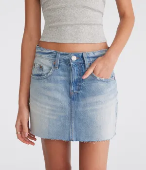 Aeropostale Low-Rise Denim Mini Skirt