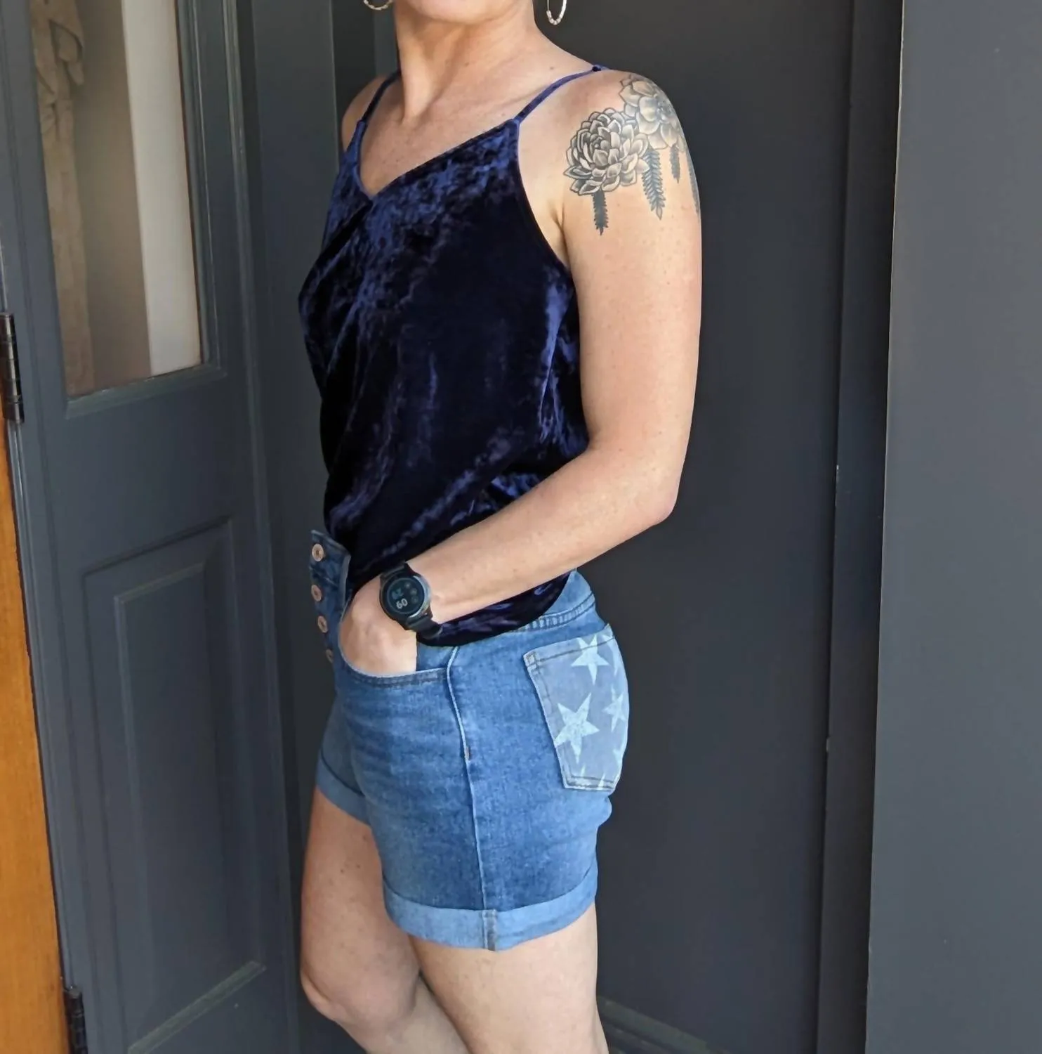 Americana Pocket Shorts In Blue