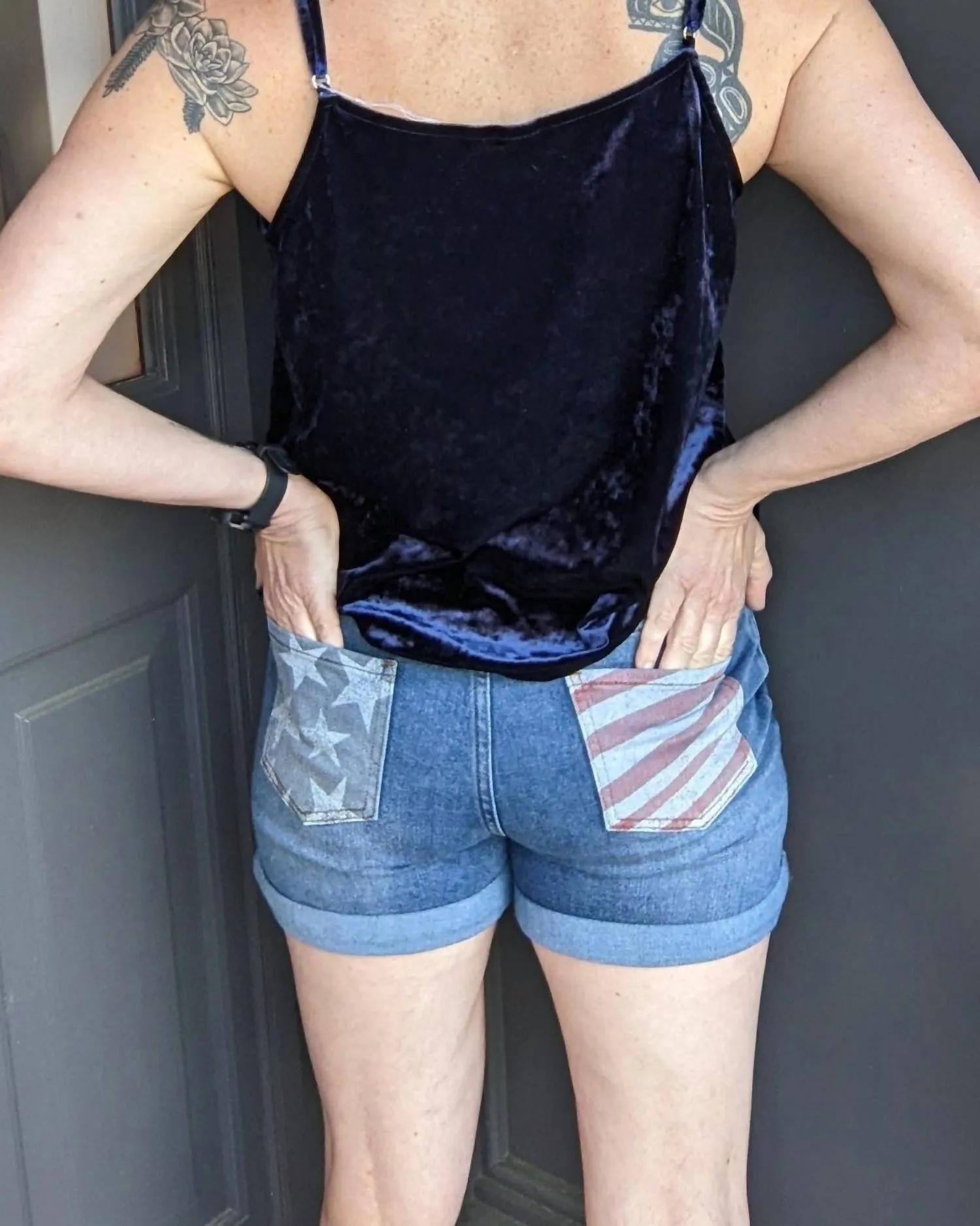 Americana Pocket Shorts In Blue