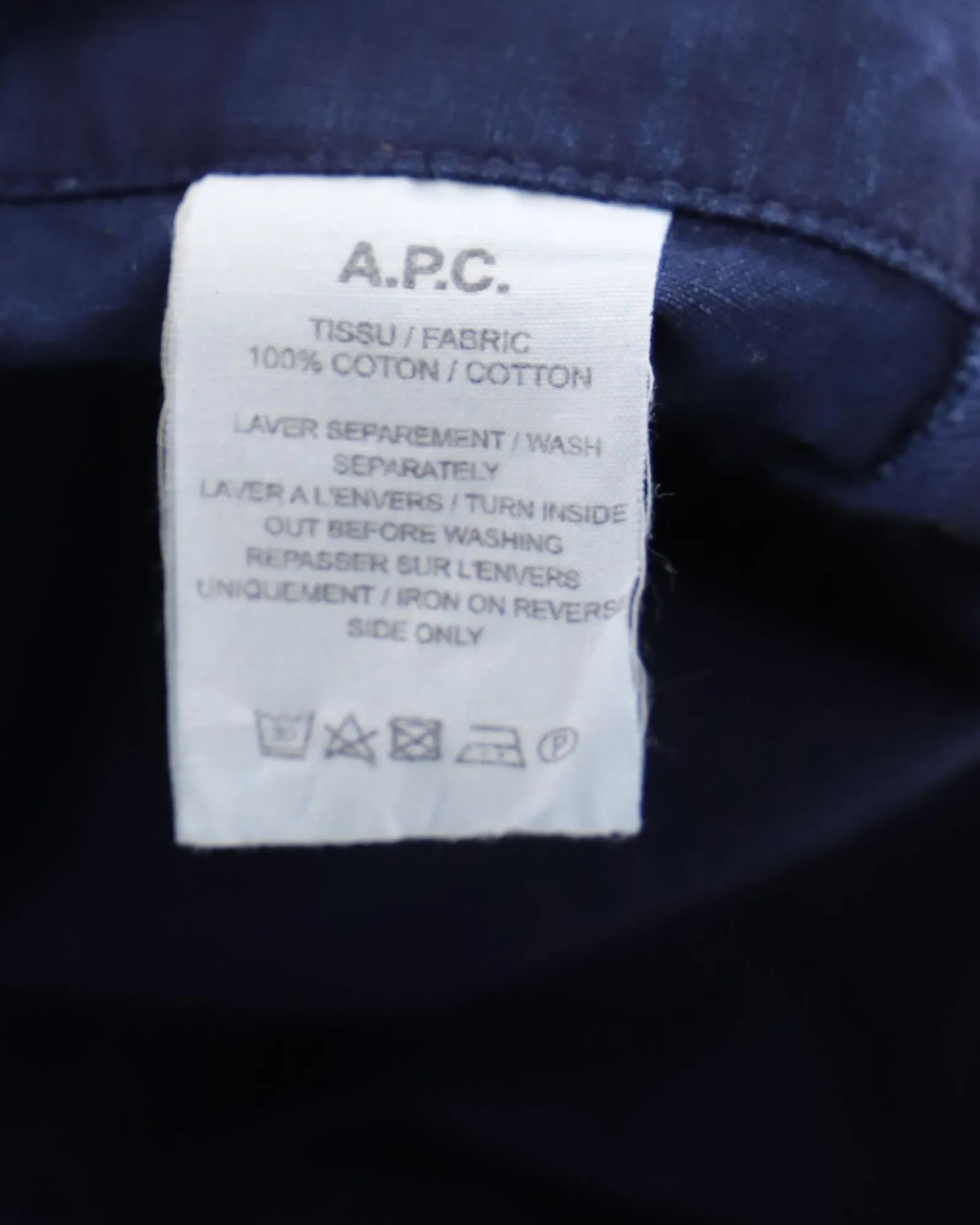 A.P.C. Buttoned Midi Skirt in Blue Cotton Denim