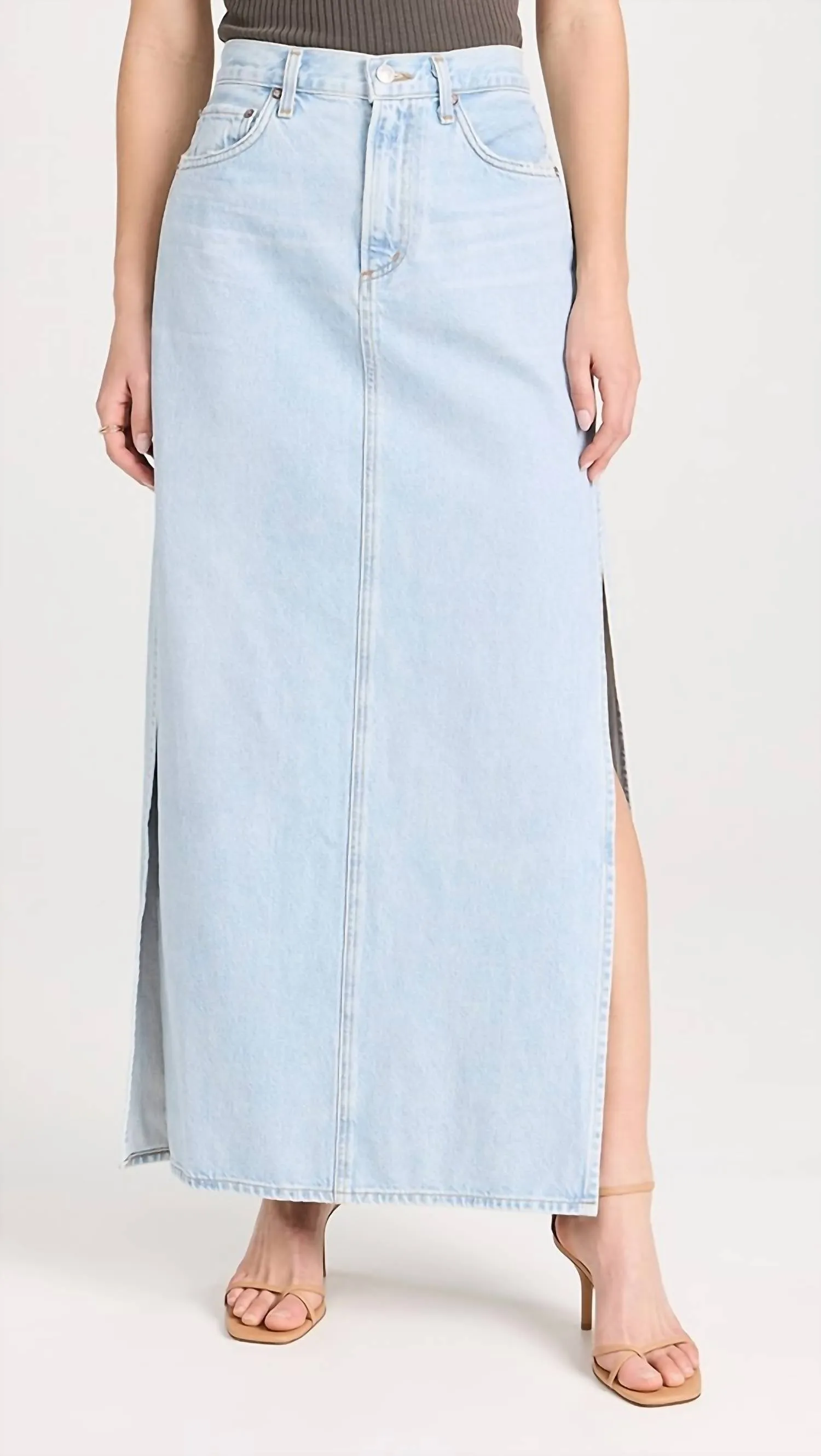 Astrid Slice Skirt In Fragment (Bleached Pale Ind)