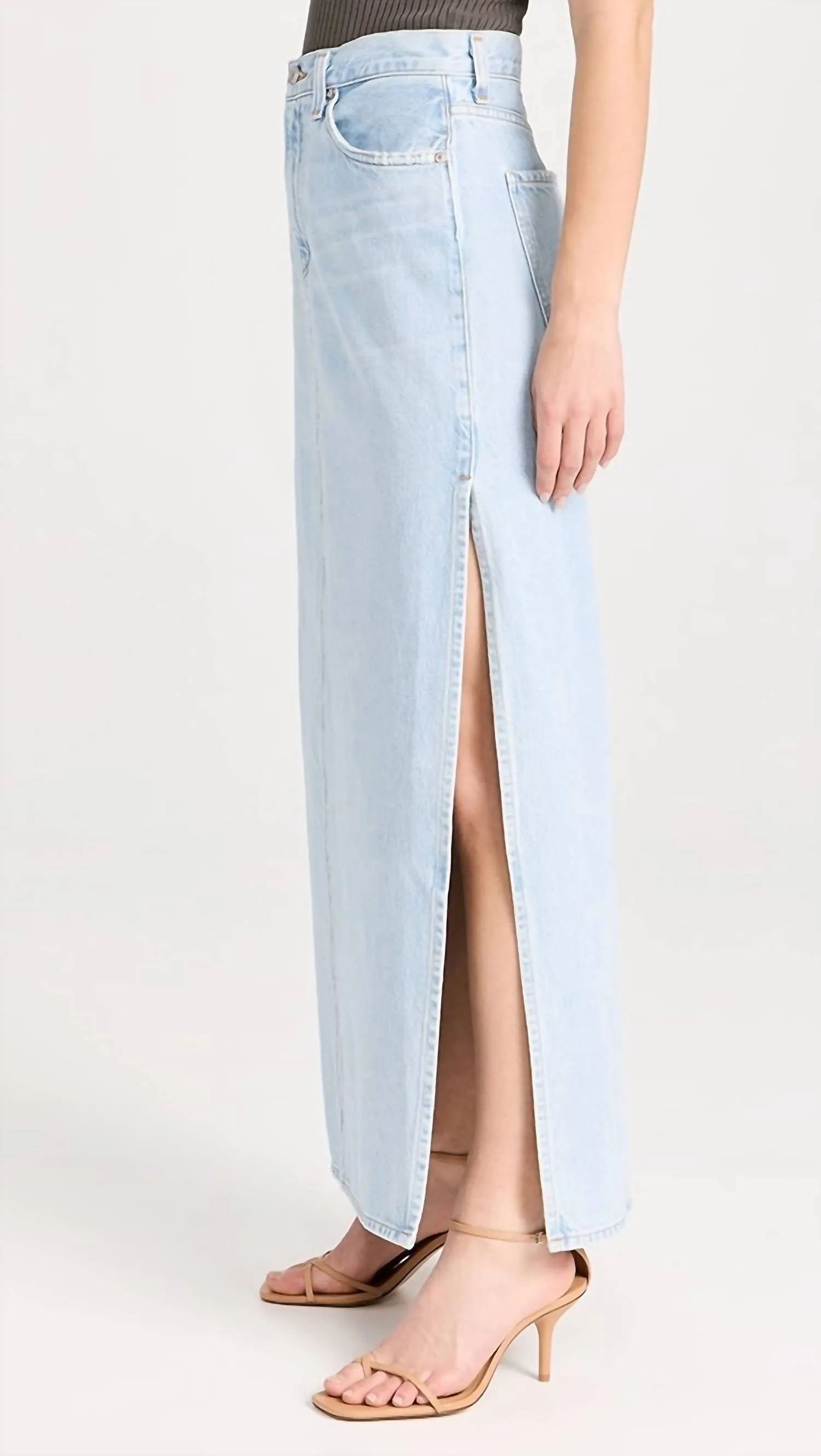 Astrid Slice Skirt In Fragment (Bleached Pale Ind)