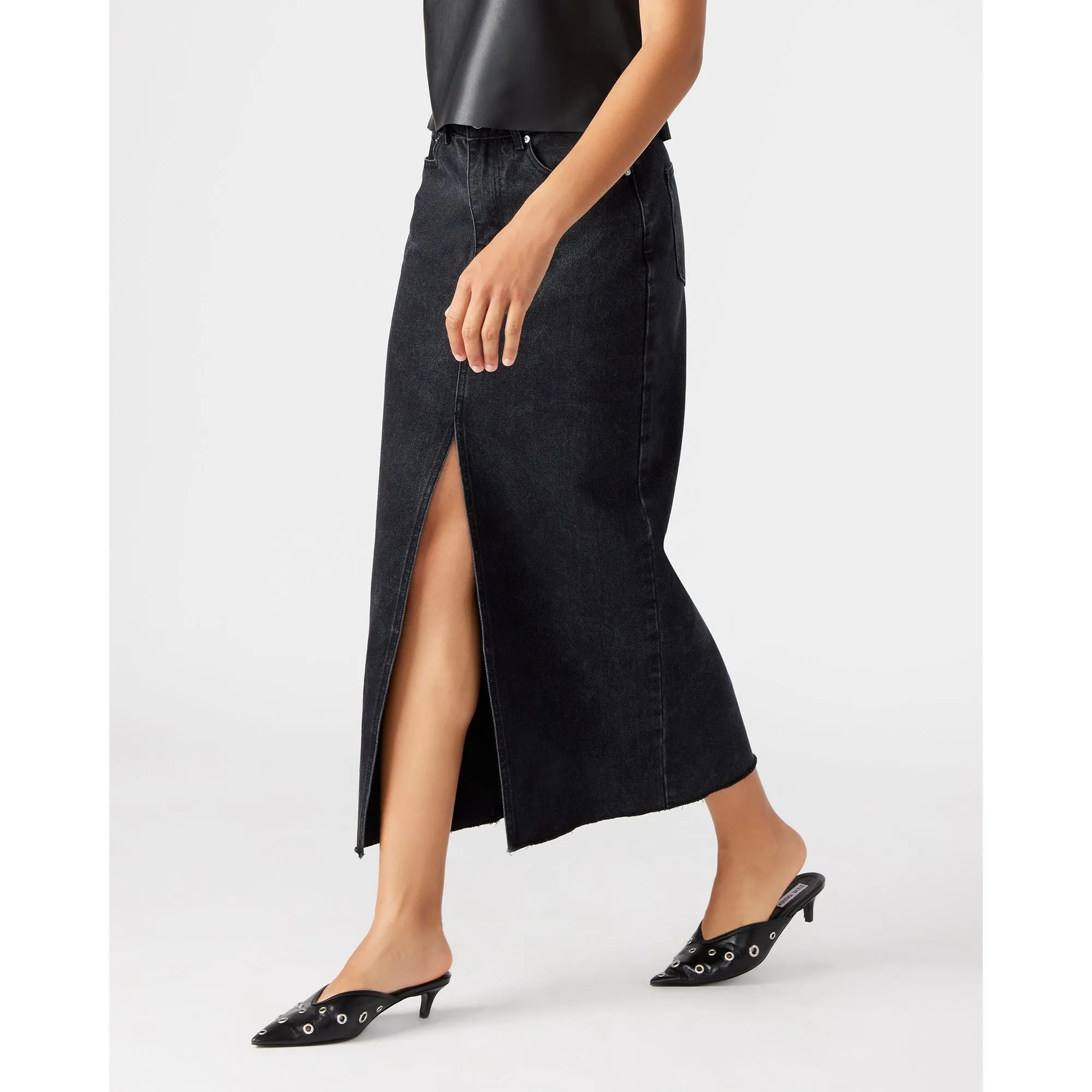 Avani Denim Skirt Black