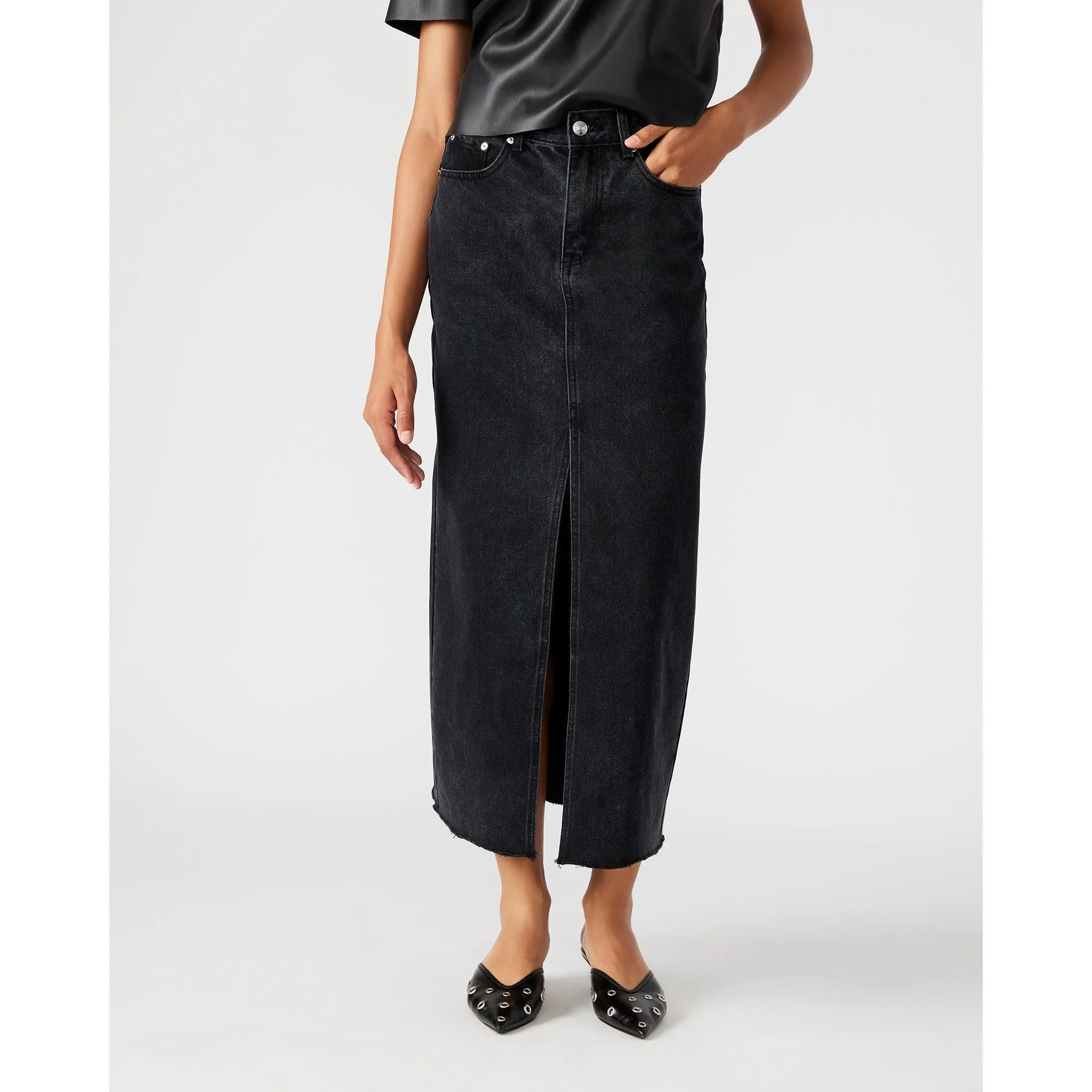 Avani Denim Skirt Black