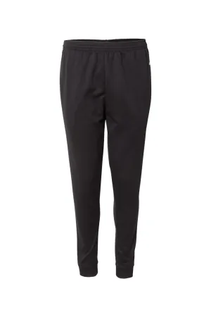 Badger Mens Performance Moisture Wicking Fleece Jogger Sweatpants w/ Pockets - Black