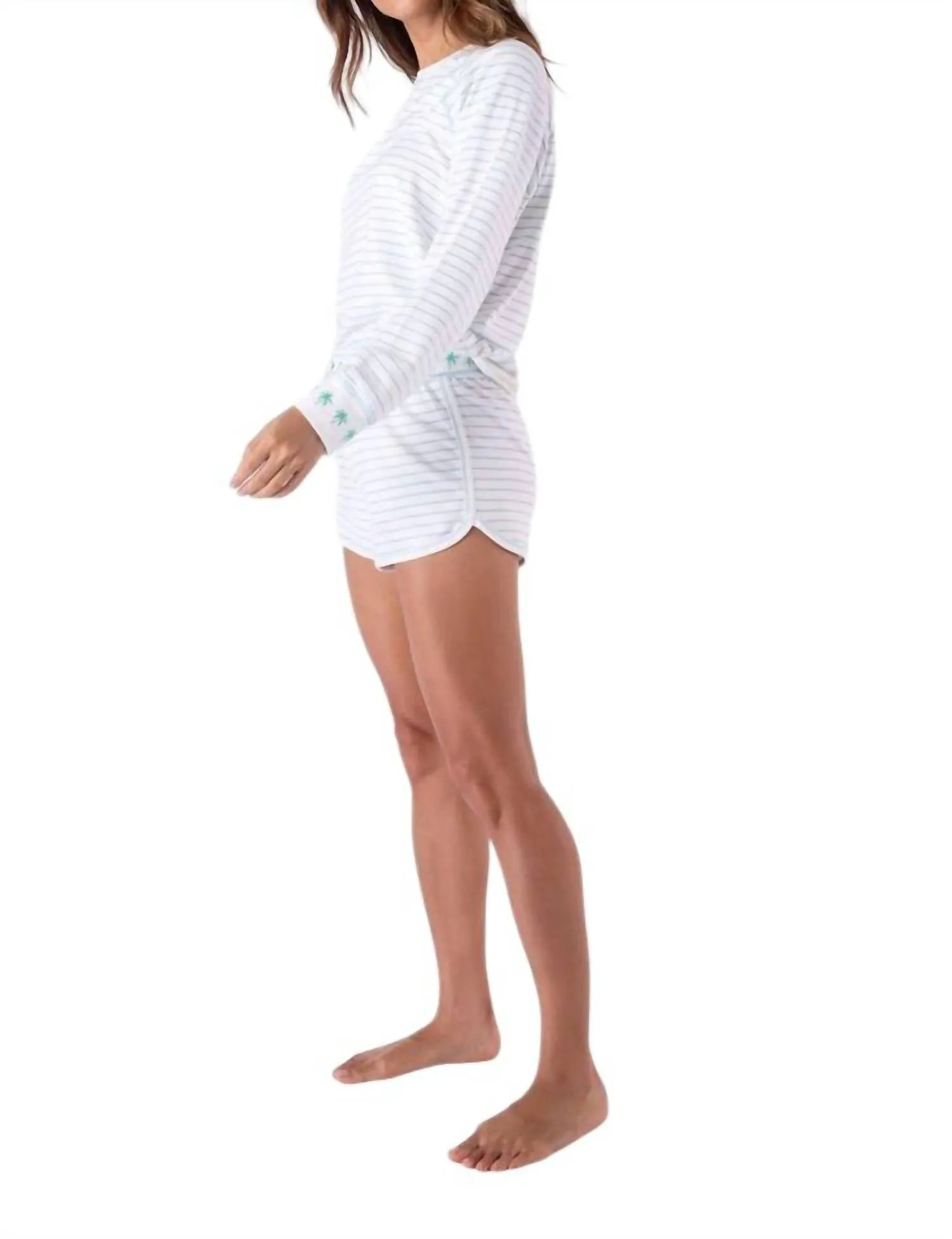 Beach More Worry Less Shorts In Ivory