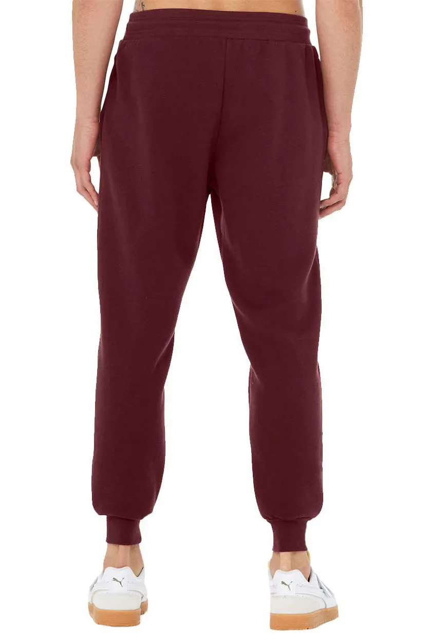 Bella   Canvas Mens Jogger Sweatpants w/ Pockets - Maroon