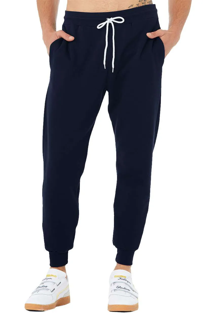 Bella   Canvas Mens Jogger Sweatpants w/ Pockets - Navy Blue