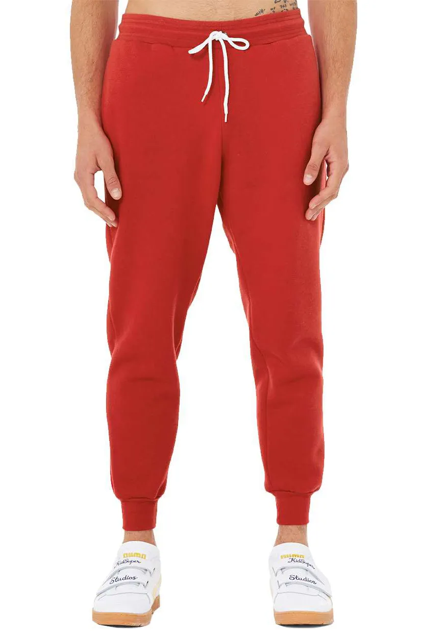 Bella   Canvas Mens Jogger Sweatpants w/ Pockets - Red