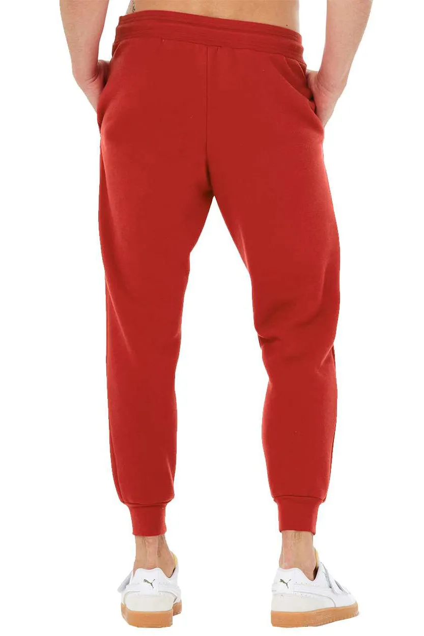 Bella   Canvas Mens Jogger Sweatpants w/ Pockets - Red