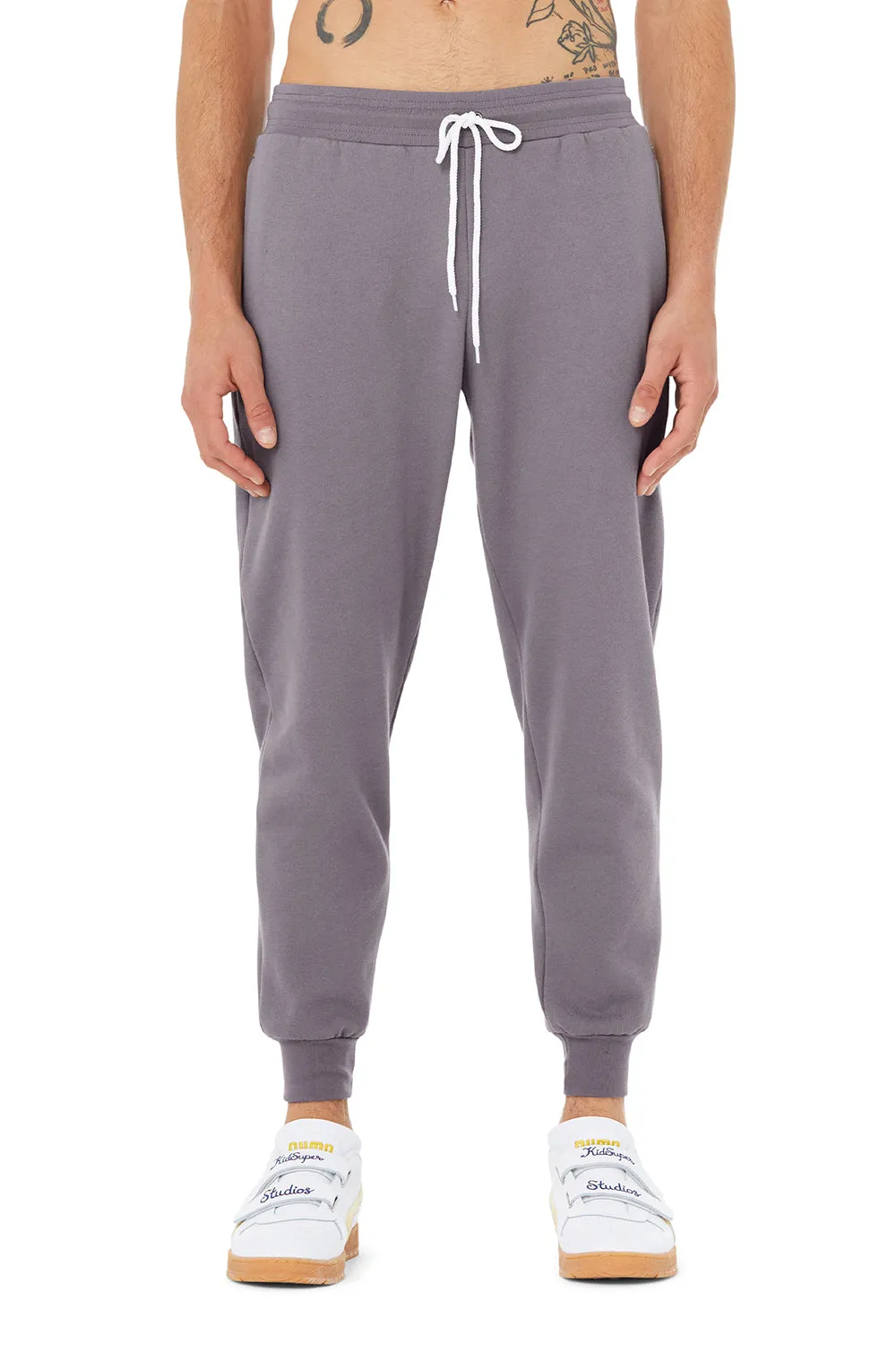 Bella   Canvas Mens Jogger Sweatpants w/ Pockets - Storm Grey