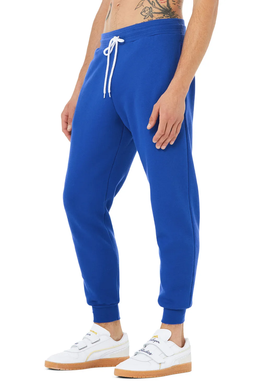 Bella   Canvas Mens Jogger Sweatpants w/ Pockets - True Royal Blue