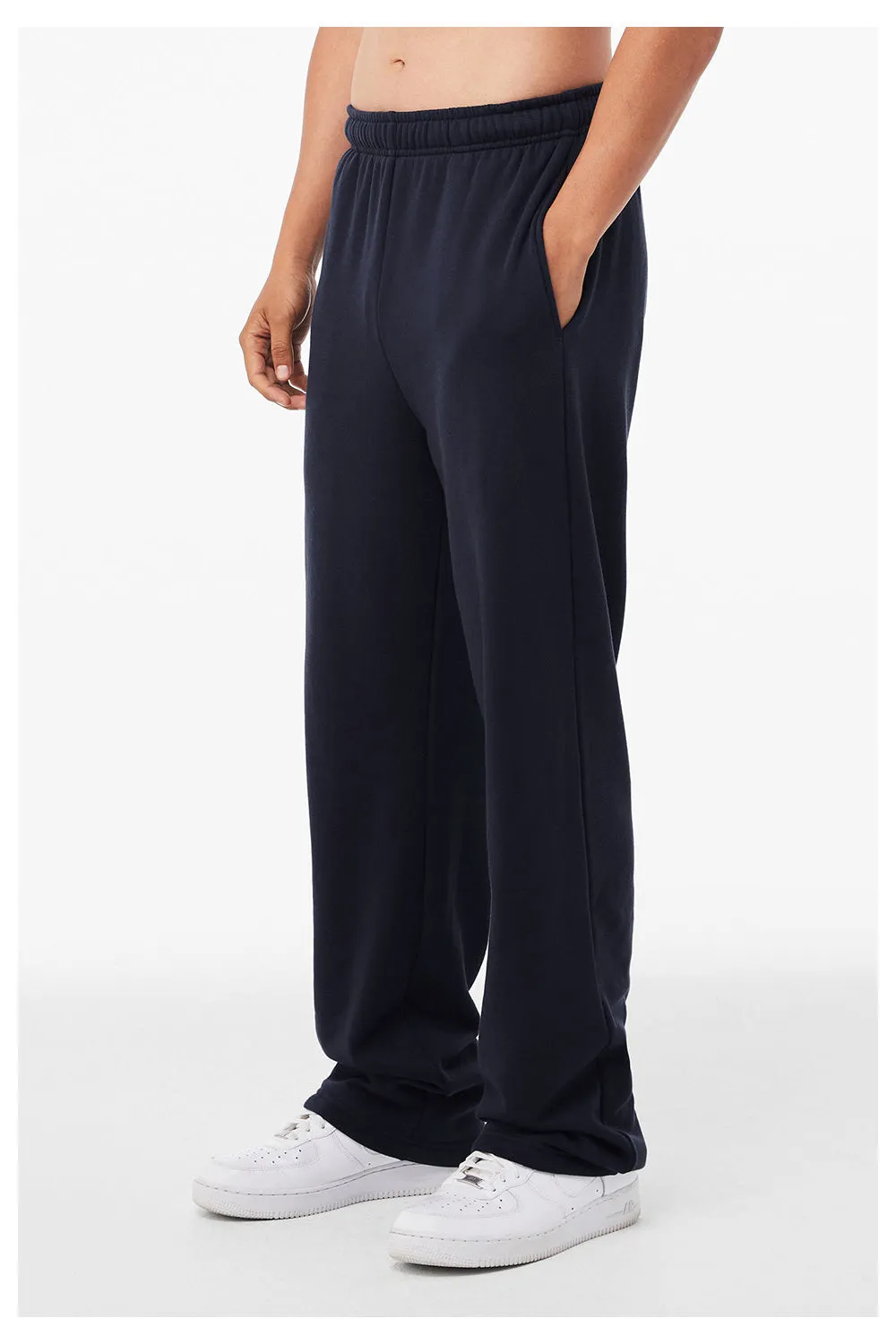 Bella   Canvas Mens Straight Leg Sweatpants w/ Pockets - Navy Blue