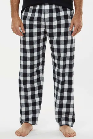 Boxercraft Mens Harley Flannel Pants w/ Pockets - Black/White Buffalo Plaid