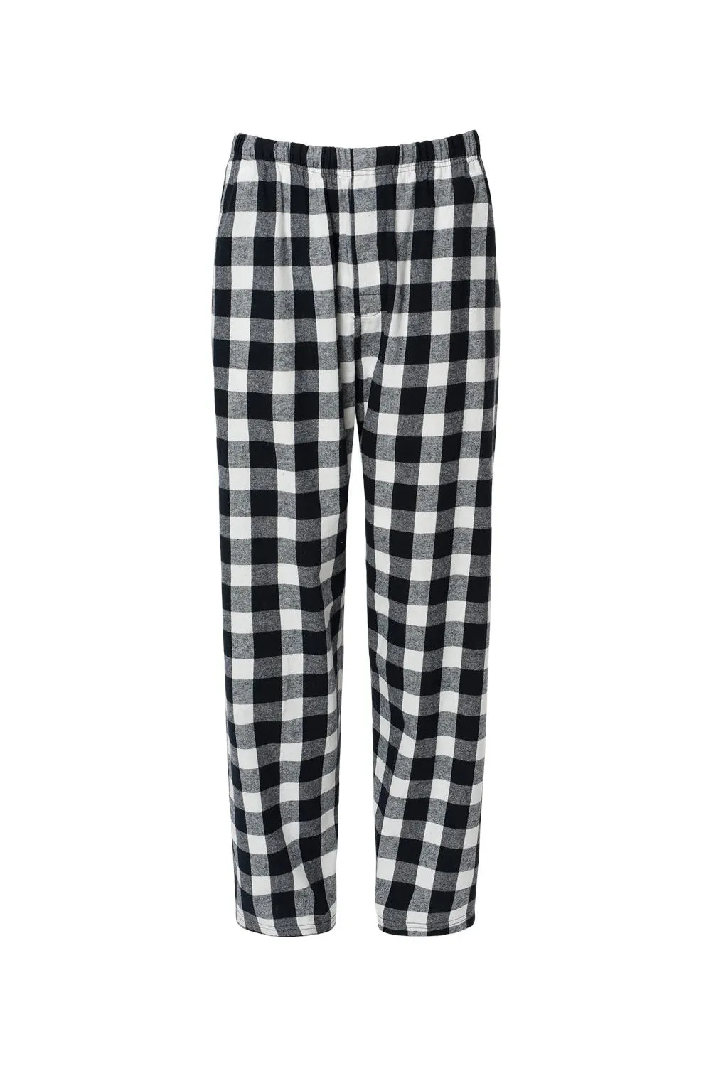 Boxercraft Mens Harley Flannel Pants w/ Pockets - Black/White Buffalo Plaid