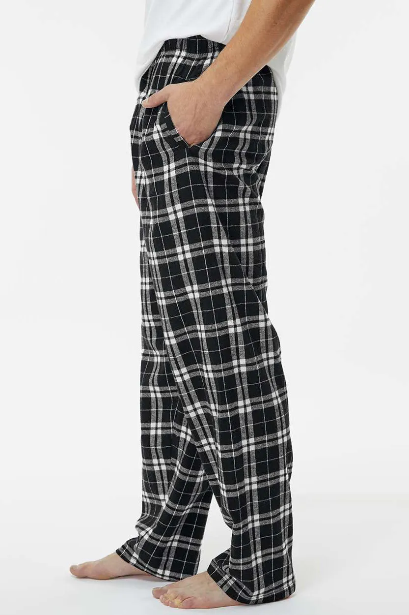 Boxercraft Mens Harley Flannel Pants w/ Pockets - Black/White