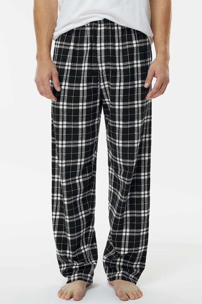 Boxercraft Mens Harley Flannel Pants w/ Pockets - Black/White