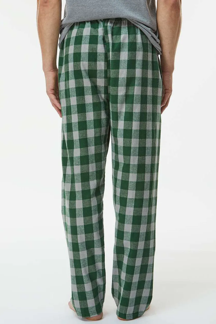 Boxercraft Mens Harley Flannel Pants w/ Pockets - Green/Oxford Grey Buffalo