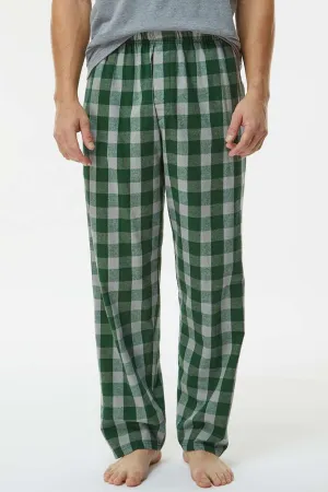 Boxercraft Mens Harley Flannel Pants w/ Pockets - Green/Oxford Grey Buffalo