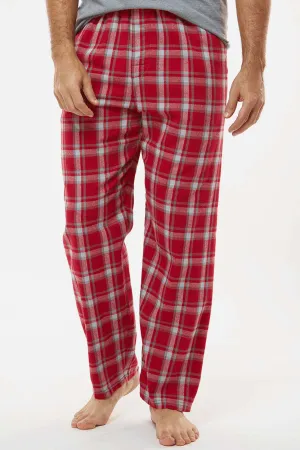 Boxercraft Mens Harley Flannel Pants w/ Pockets - Heritage Garnet Red Plaid