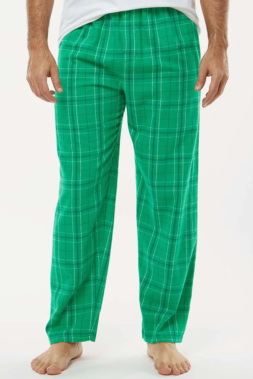 Boxercraft Mens Harley Flannel Pants w/ Pockets - Kelly Green Field Day Plaid