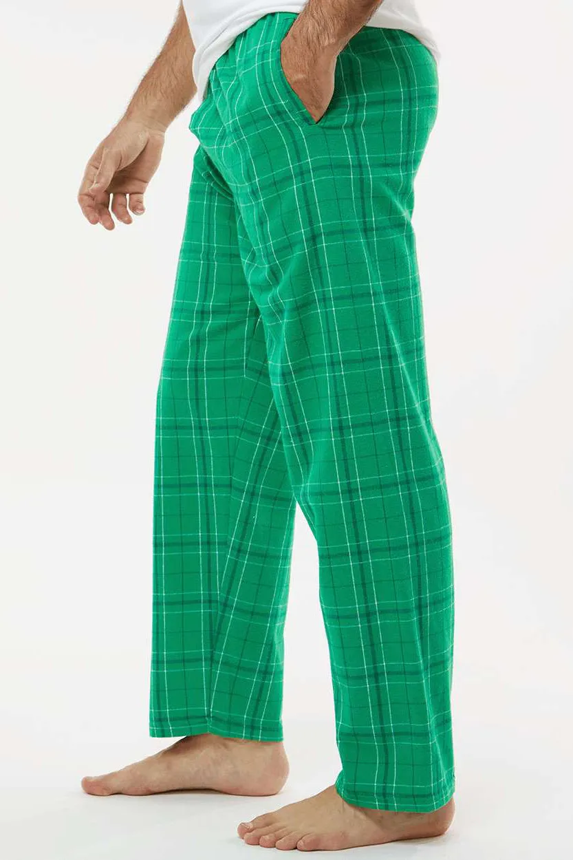 Boxercraft Mens Harley Flannel Pants w/ Pockets - Kelly Green Field Day Plaid