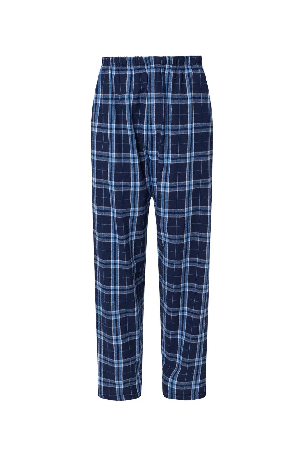 Boxercraft Mens Harley Flannel Pants w/ Pockets - Navy Blue/Columbia Blue