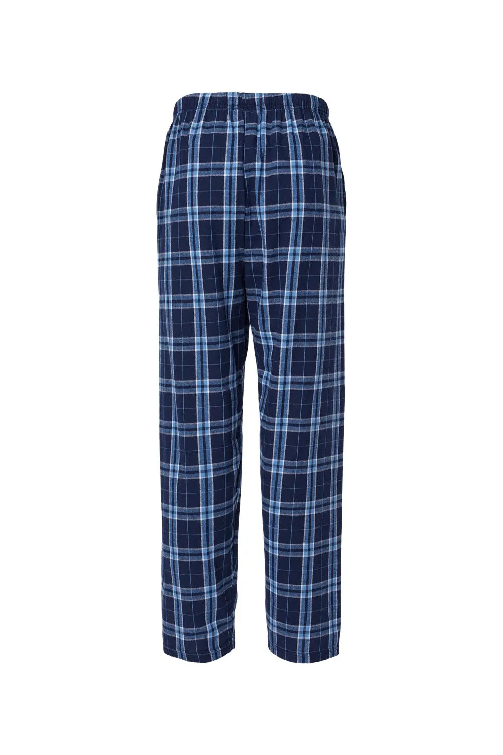 Boxercraft Mens Harley Flannel Pants w/ Pockets - Navy Blue/Columbia Blue