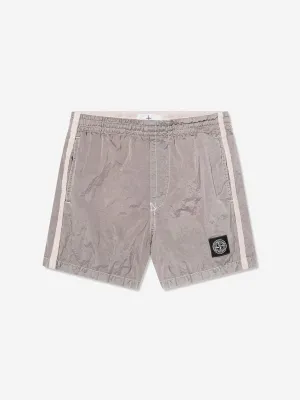 Boys Compass Logo Swim Shorts in Pink
