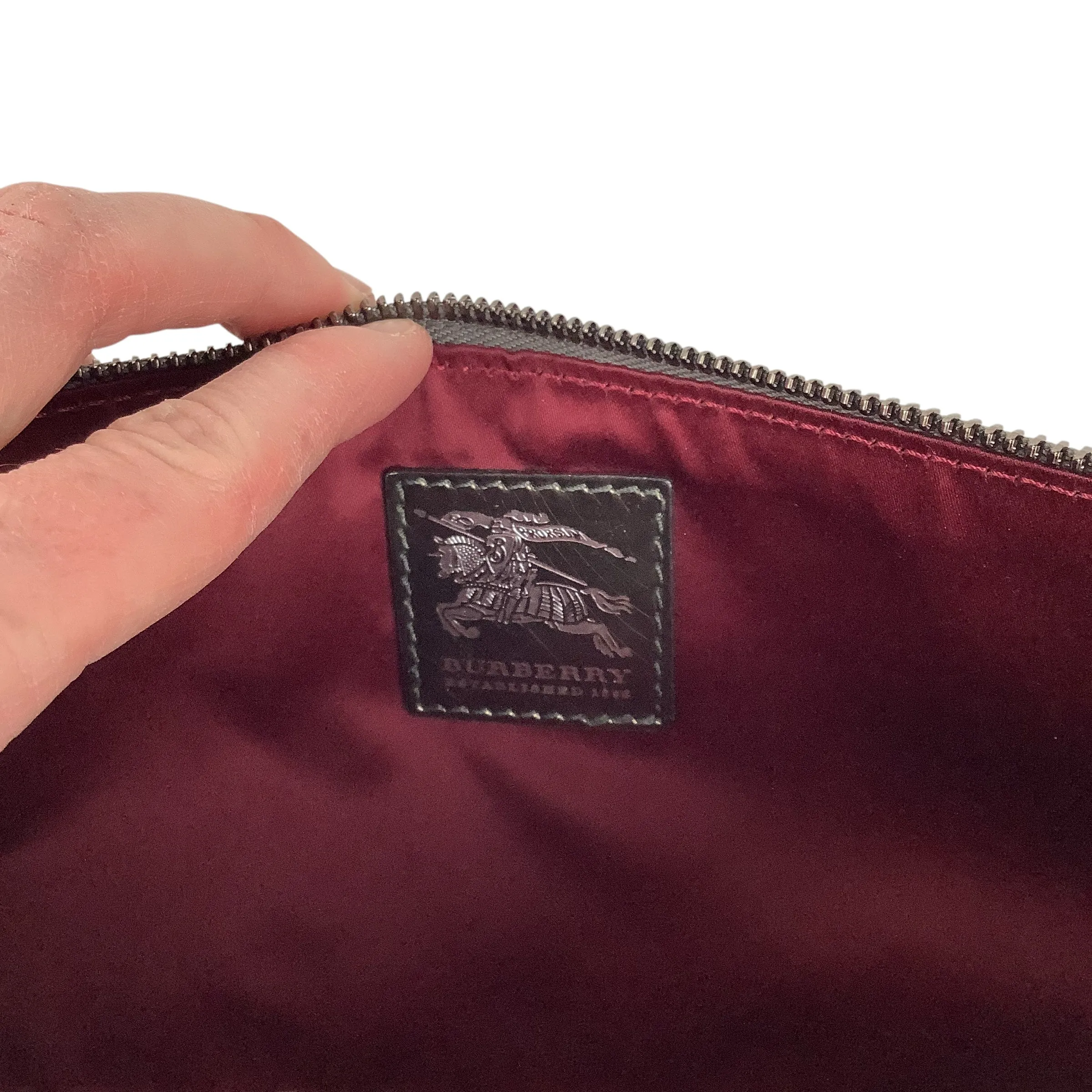 Burberry Handbags Clutch Luxury Designer By Burberry, Size: Medium