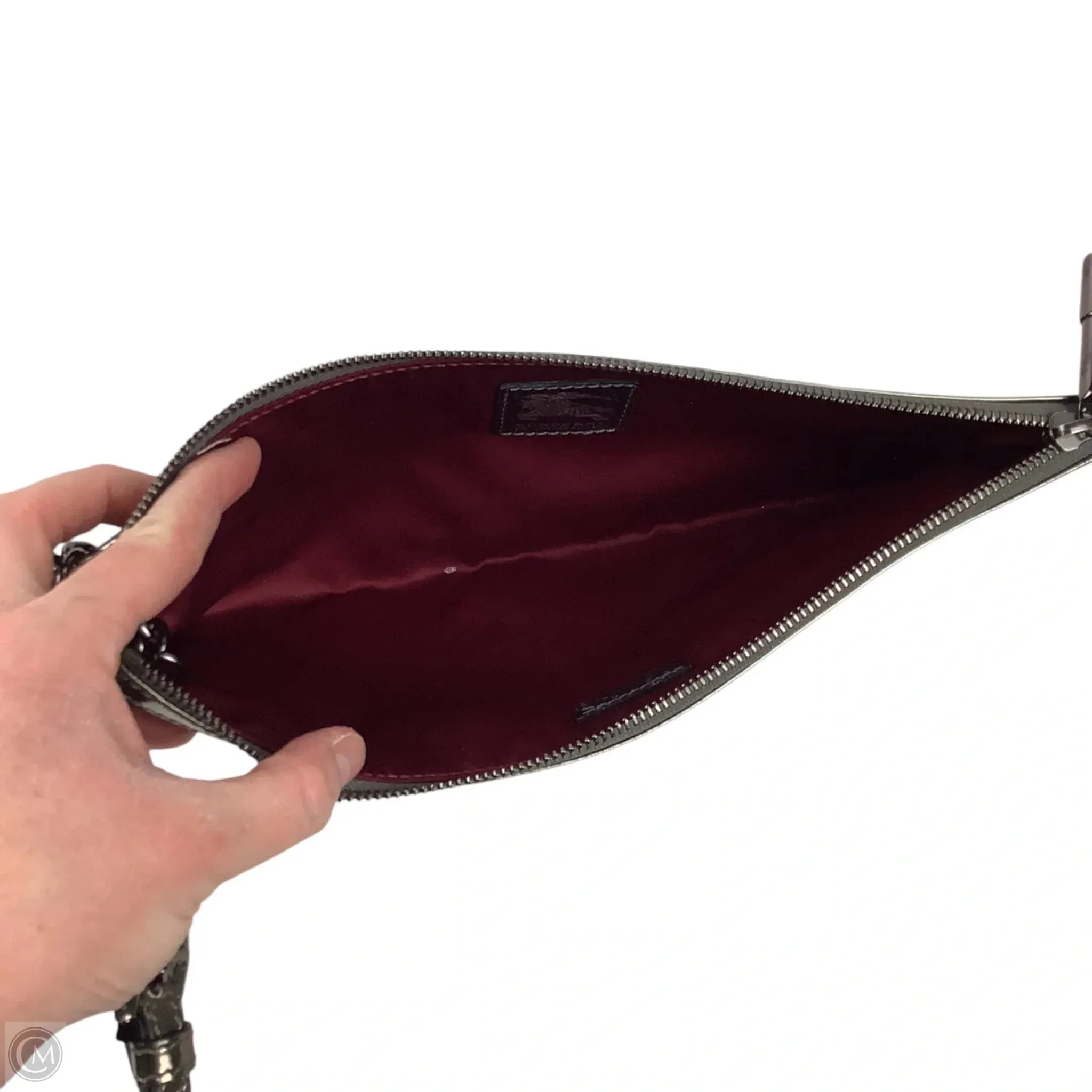 Burberry Handbags Clutch Luxury Designer By Burberry, Size: Medium