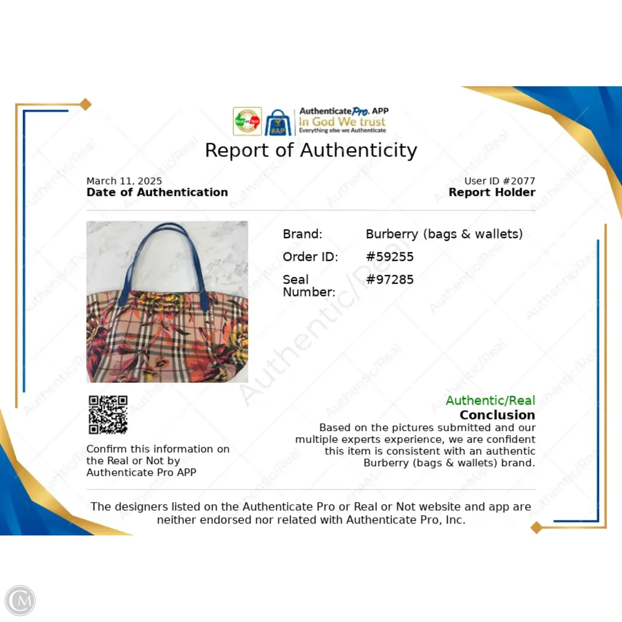 Burberry Handbags Tote Luxury Designer By Burberry, Size: Medium