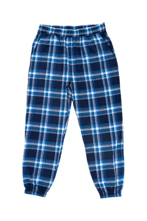 Burnside Mens Flannel Jogger Sweatpants w/ Pockets - Blue/White