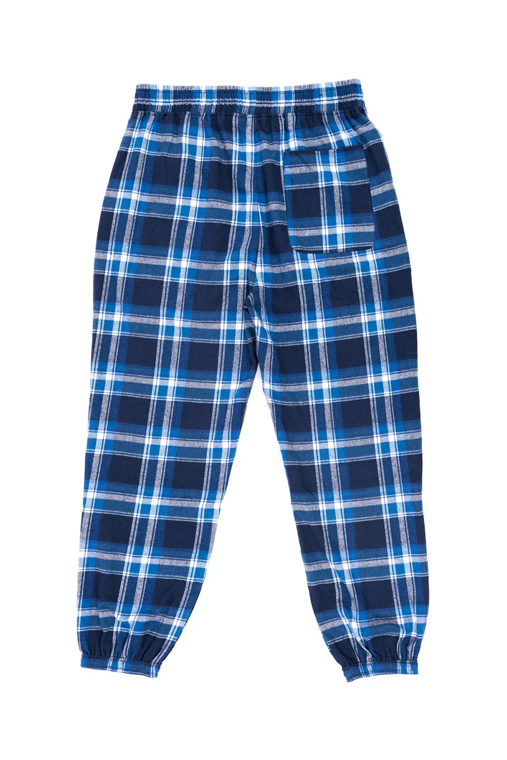 Burnside Mens Flannel Jogger Sweatpants w/ Pockets - Blue/White