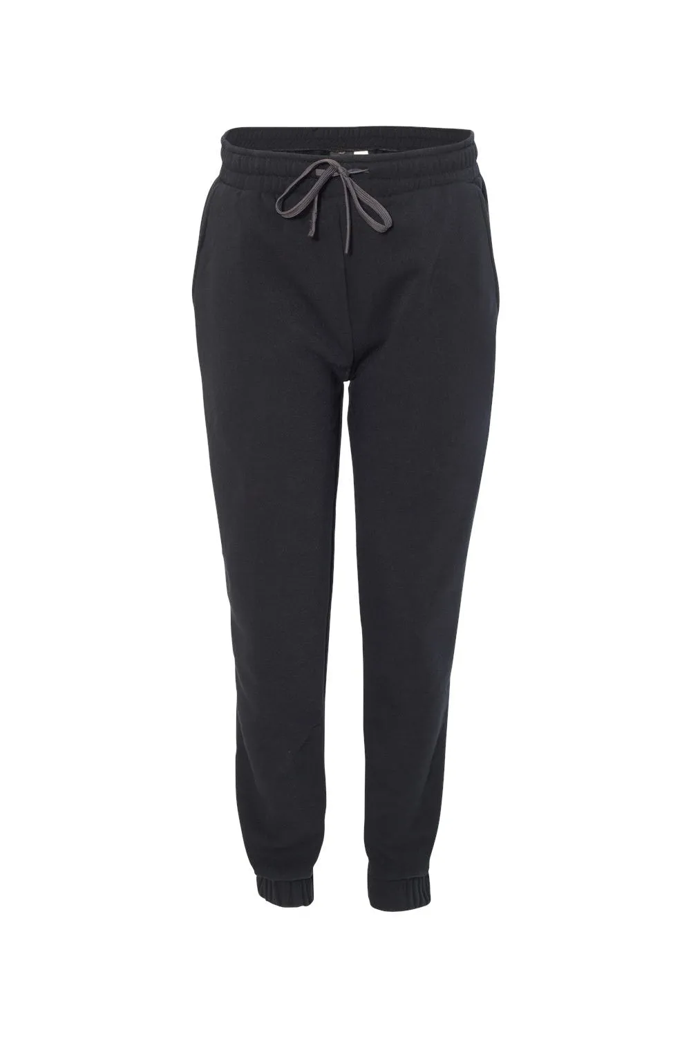 Burnside Mens Fleece Jogger Sweatpants w/ Pockets - Black