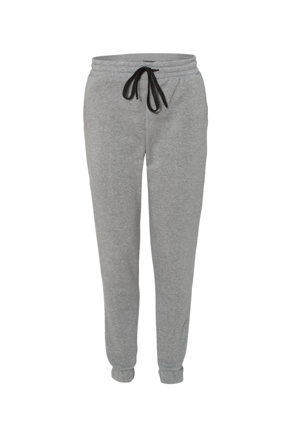 Burnside Mens Fleece Jogger Sweatpants w/ Pockets - Heather Grey