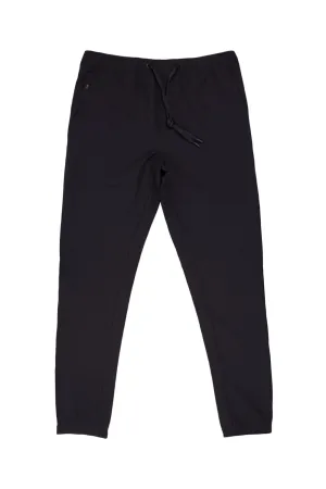 Burnside Mens Perfect Jogger Sweatpants w/ Zipper Pocket - Black