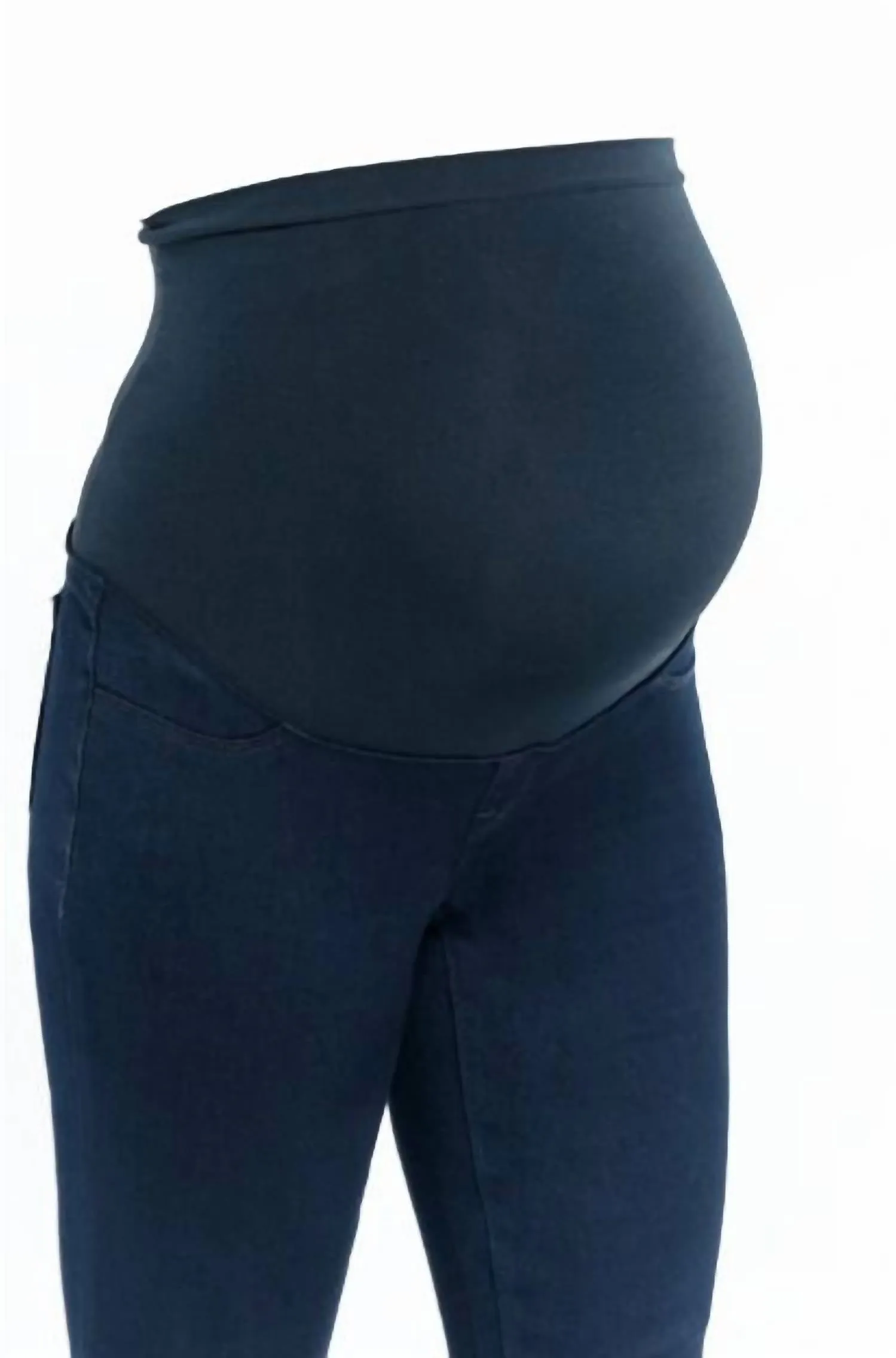 Butter Ankle Maternity Pull On Leggings Jeans In Blue