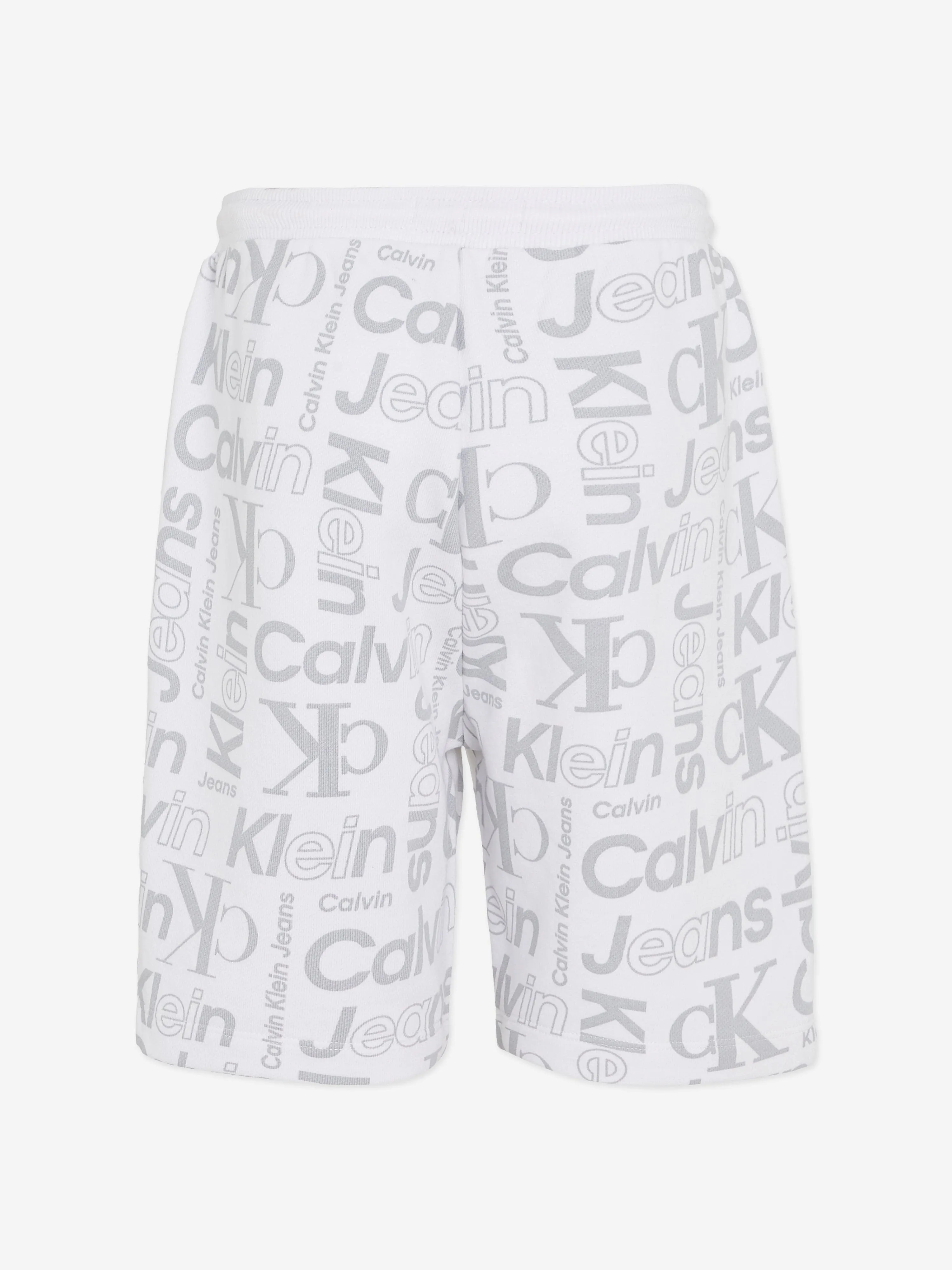Calvin Klein Boys Institutional CK Logo Shorts in White