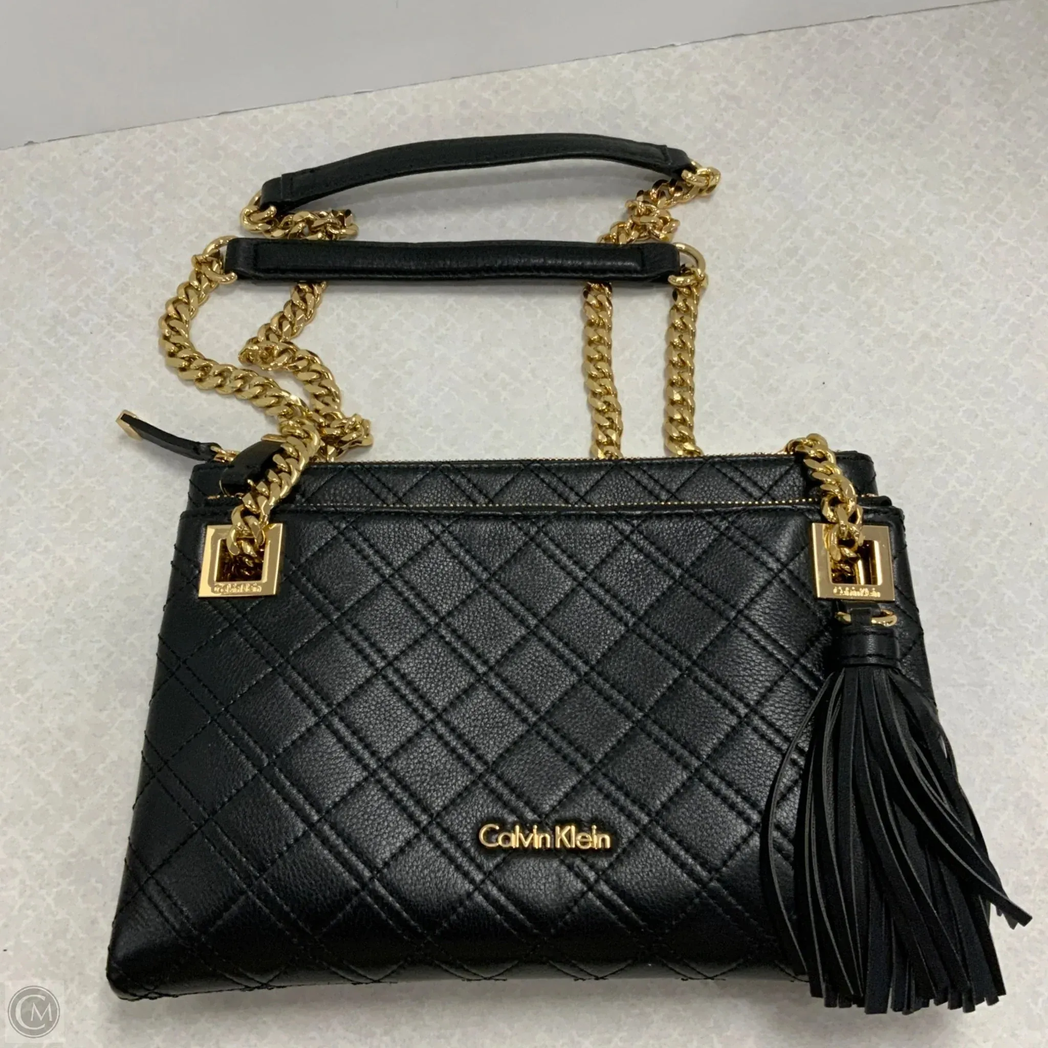 Calvin Klein Handbags Crossbody Leather By Calvin Klein, Size: Medium