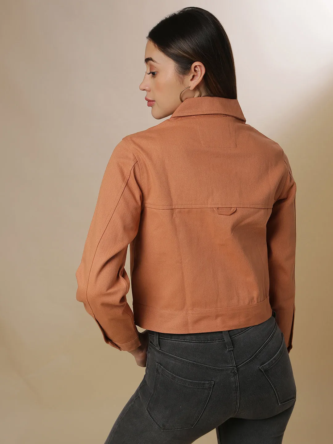 Campus Sutra Women Solid Stylish Casual Denim Jacket